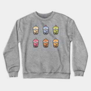 Cute Kawaii Colorful Bubble Teas - 6 Flavors Crewneck Sweatshirt